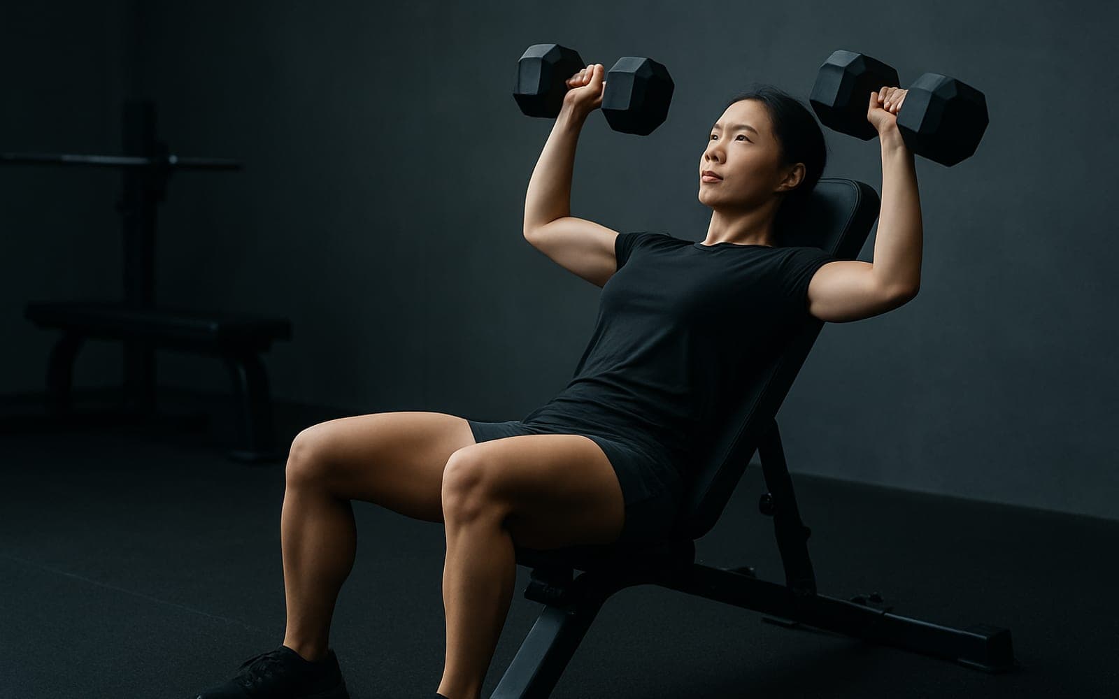 Incline Dumbbell Press — working position