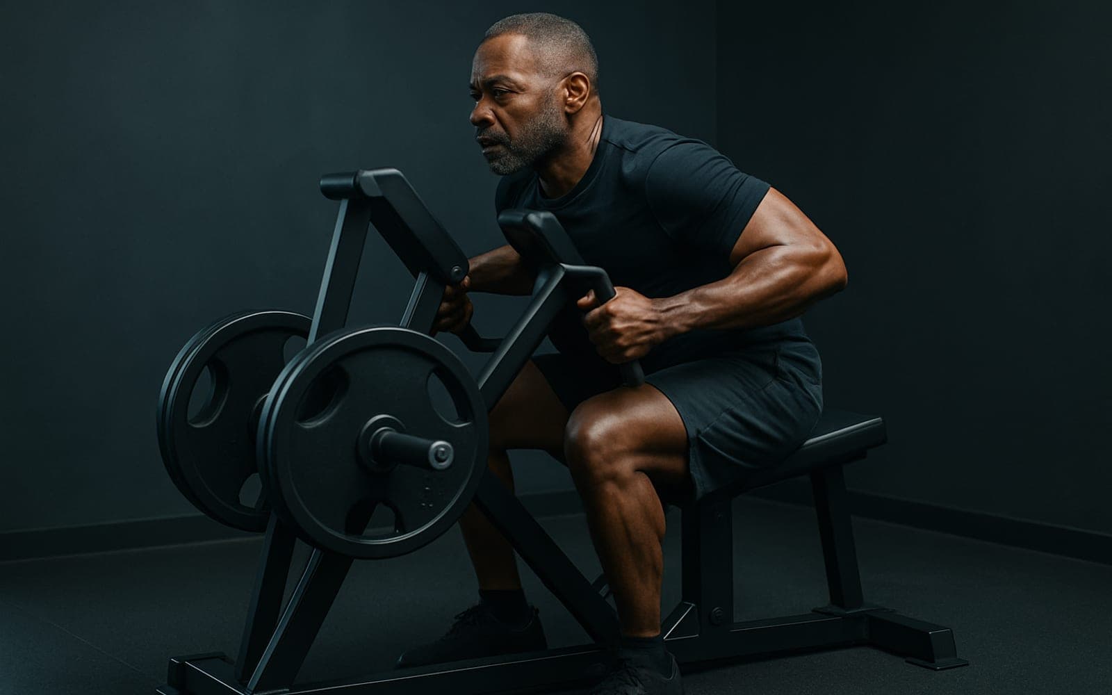 Plate-Loaded Row — working position