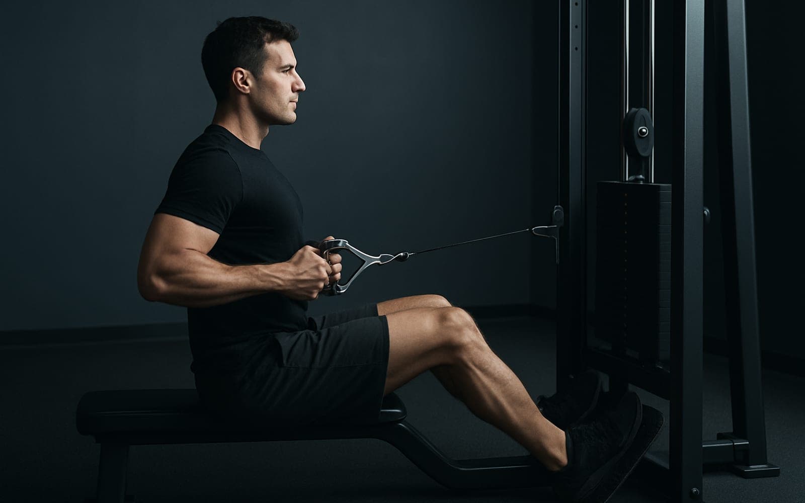 Seated Cable Row — working position