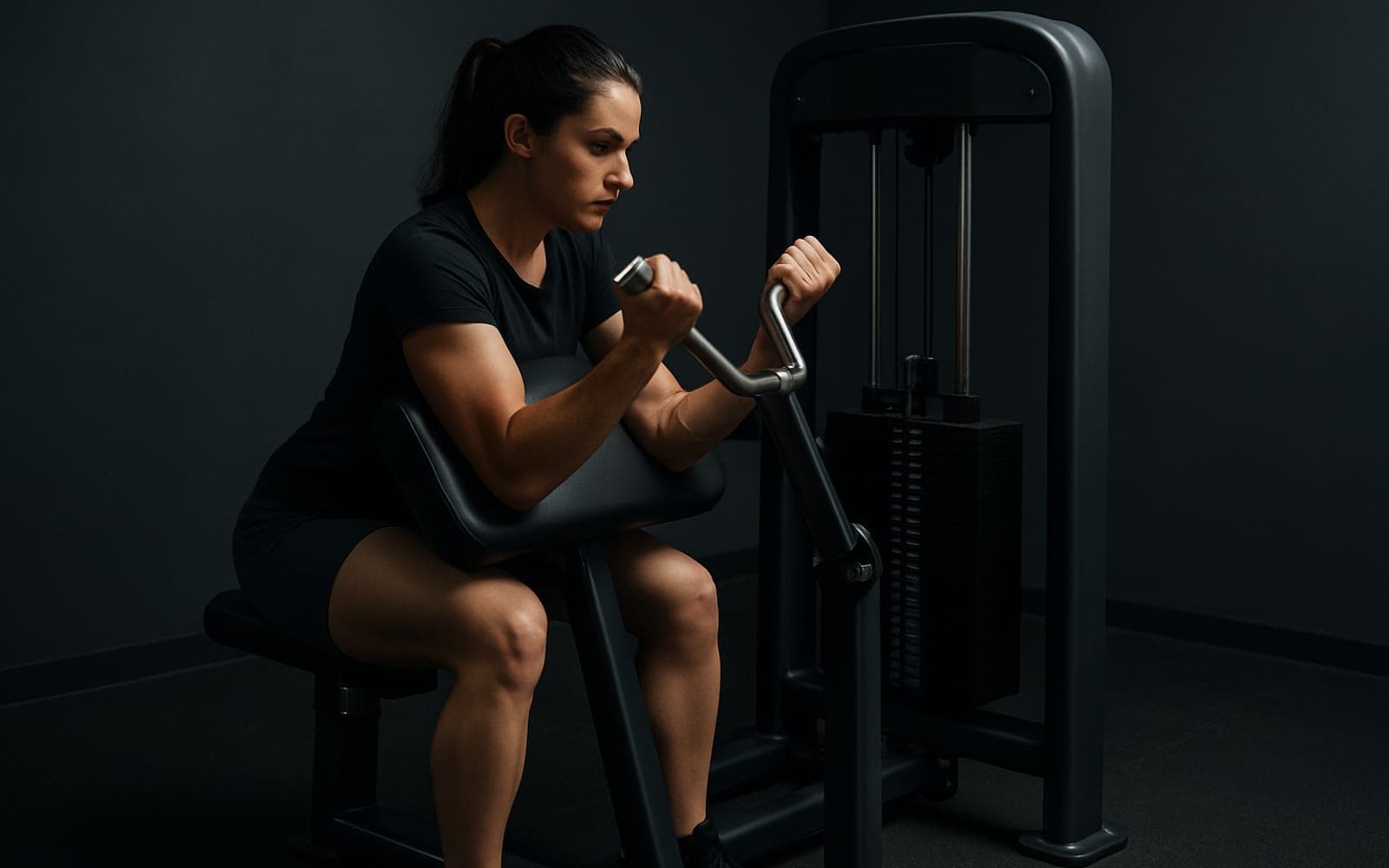 Supported Biceps Curl — working position